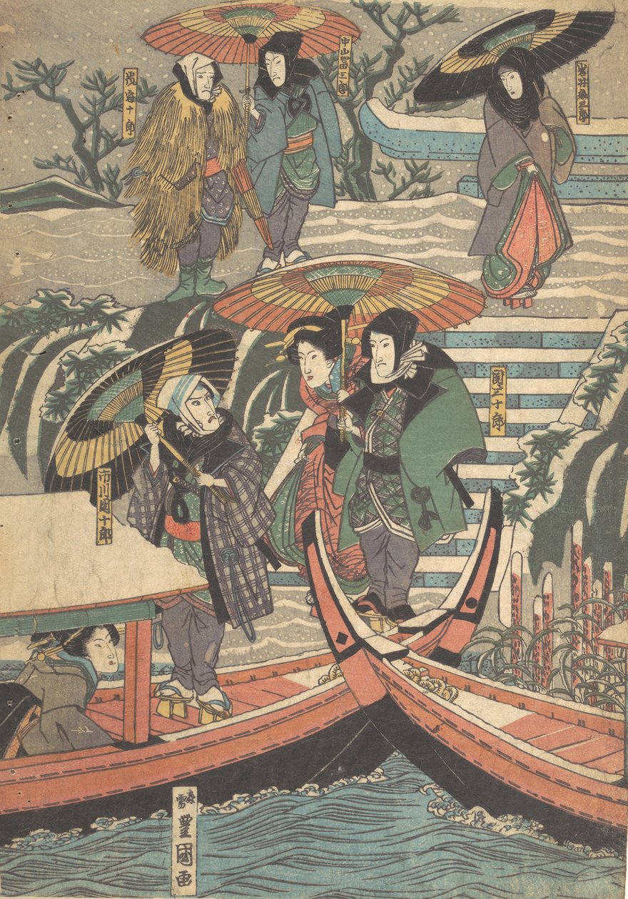 版画、19世紀、19世紀。 作： 歌川国貞