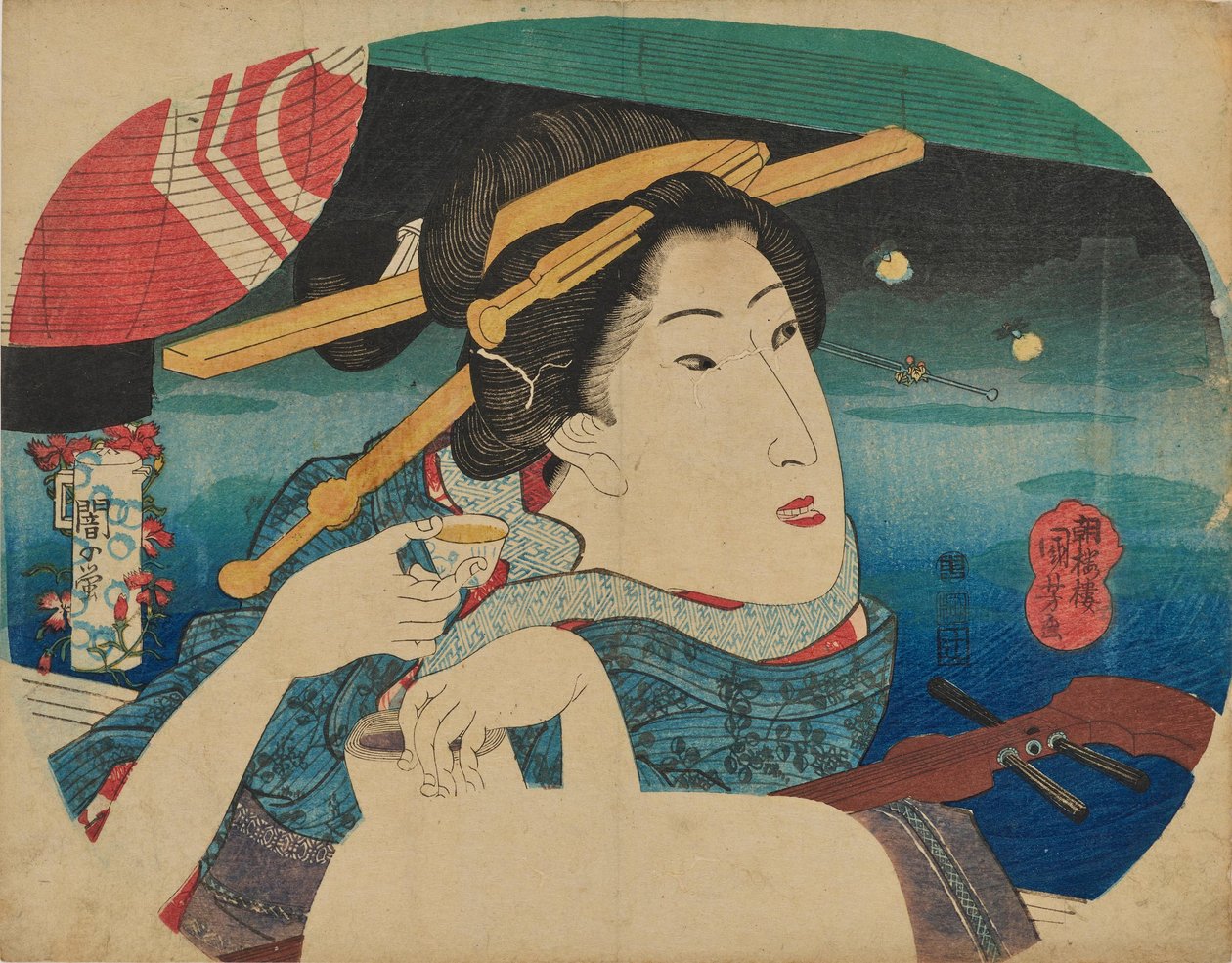 『美とホタル』 作： 歌川国芳