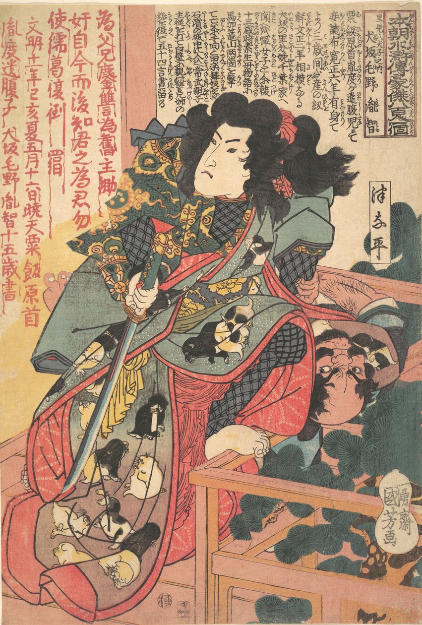 八犬伝の犬坂毛野胤智 作： 歌川国芳