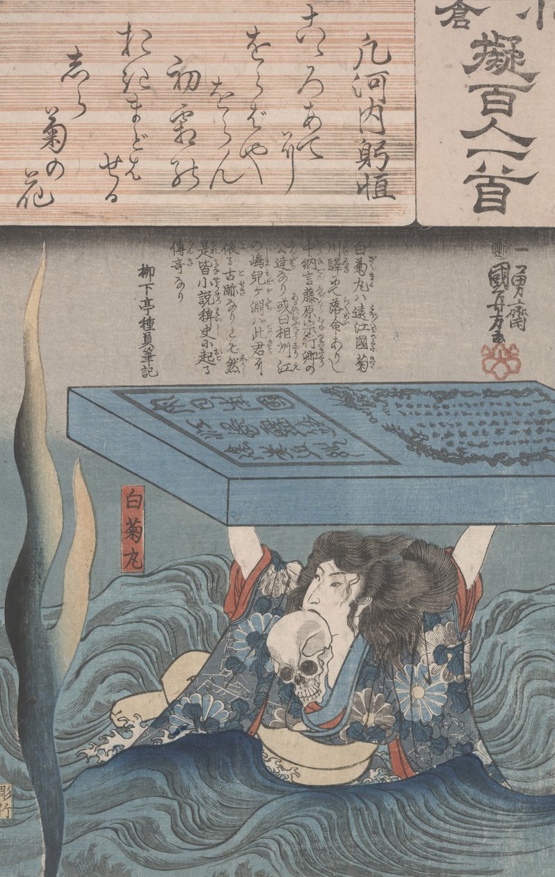 百人の詩人の小倉模倣 作： 歌川国芳
