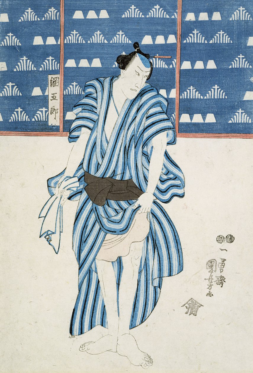 ツナゴアの肖像（木版画 作： 歌川国芳