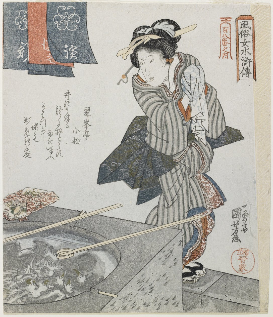 Gongsun Shengのミタレとしての手を洗うc。 1828 作： 歌川国芳