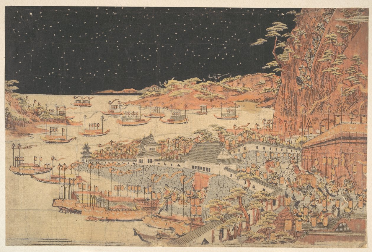 一ノ谷の戦い、1184年3月21日 作： 歌川豊春