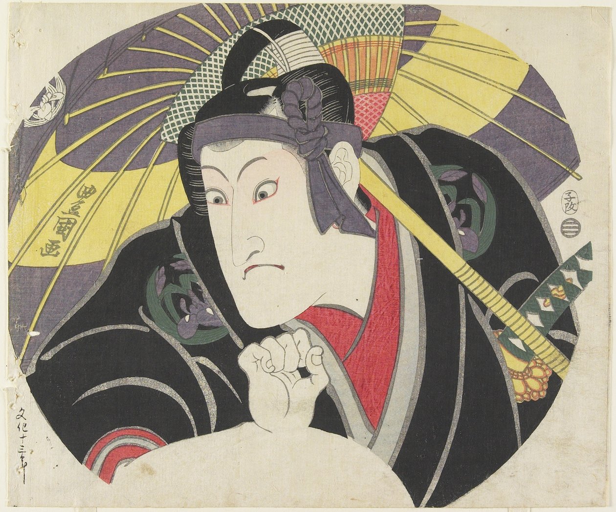 Iwai Hanshiro_ V as Sukeroku, 1816 作： 歌川豊国