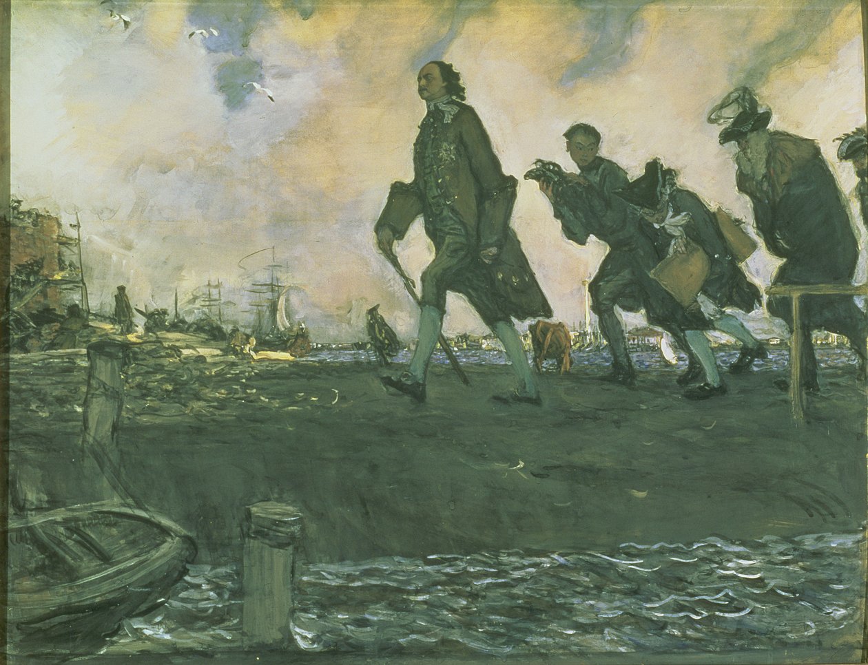 ピーター1世（1672-1725）1907年（カードにガッシュ） 作： バレンティン・アレクサンドロビッチ・セロフ
