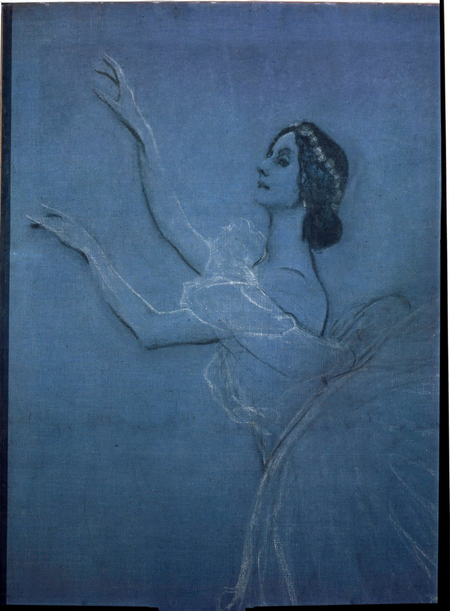 La ballerine Anna Pavlova (1882-1931) dans le ballet les ""Sylphides"" de Frederic Chopin (1810-1849) (detail). Oeuvre de Valentin Alexandrovich Serov (1865-1911), tempera et craie sur toile   1322971   ja       japanese Successfully Translated  Original:  作： バレンティン・アレクサンドロビッチ・セロフ