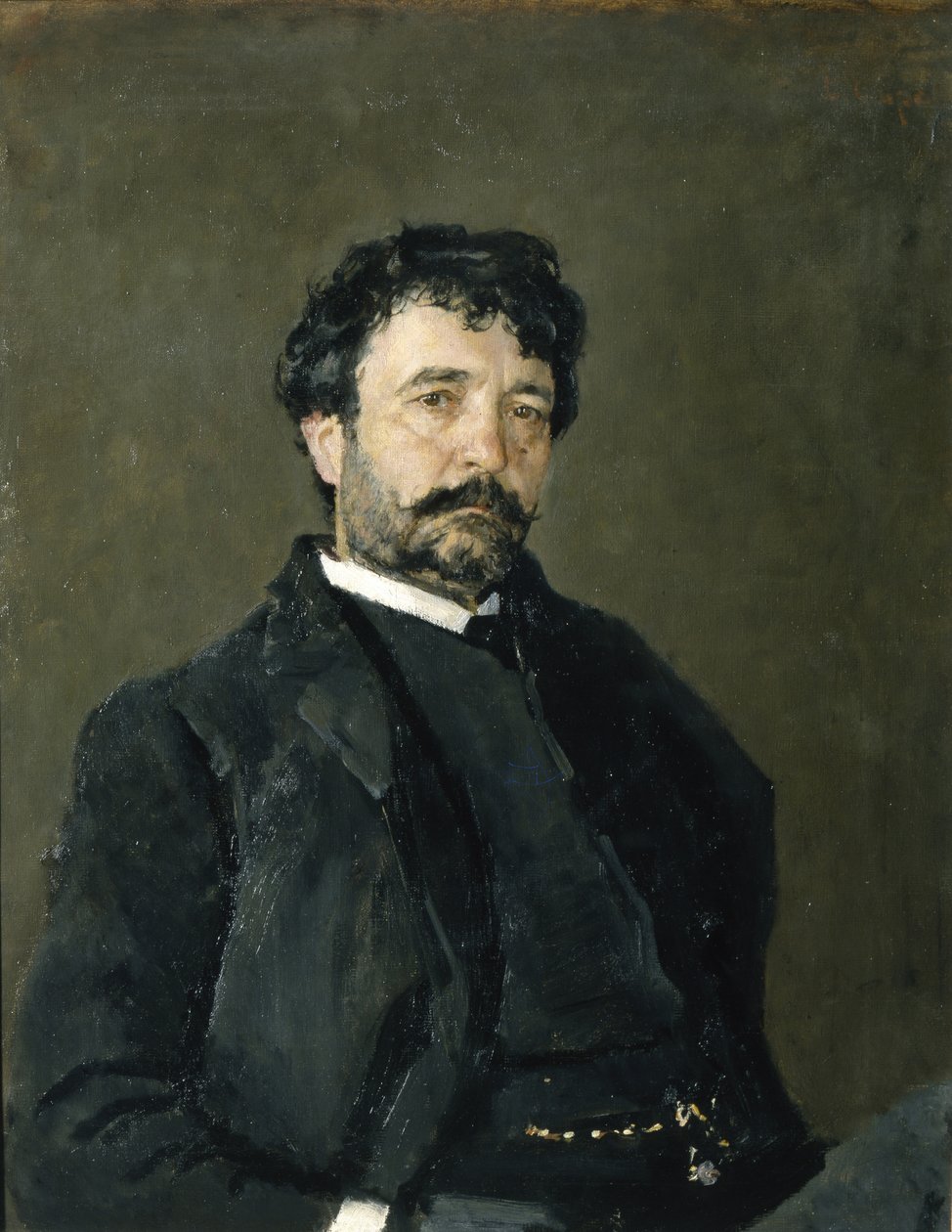 オペラ歌手、アンジェロ・マシーニの肖像1844-1926、1890 作： バレンティン・アレクサンドロビッチ・セロフ