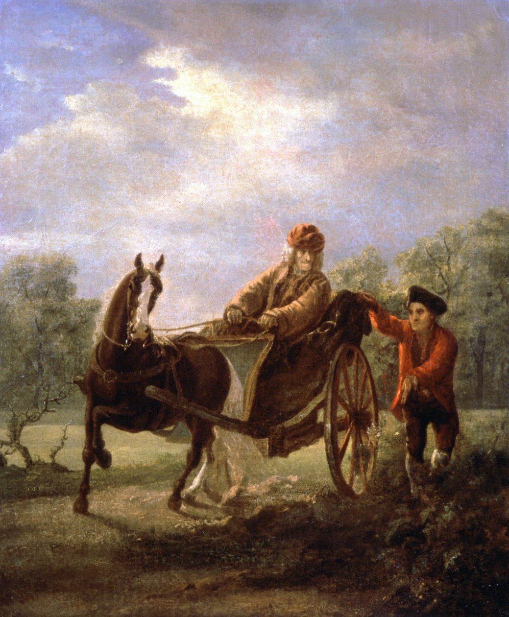 Voltaire em um carrinho, c. 1770-1775 (pintura) 作： バレンティン・アレクサンドロビッチ・セロフ
