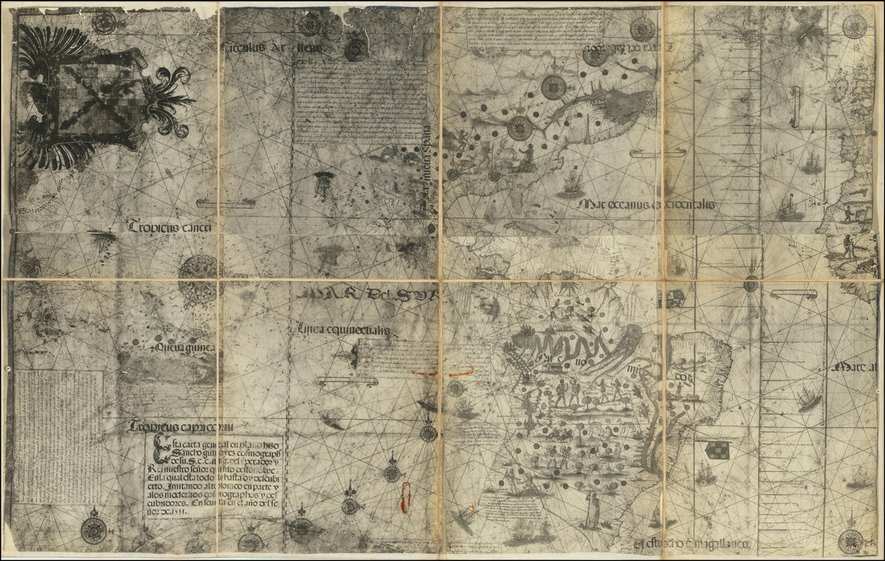 1551年、サンチョ・グティエレスによる西半球の地図 作： いろいろ
