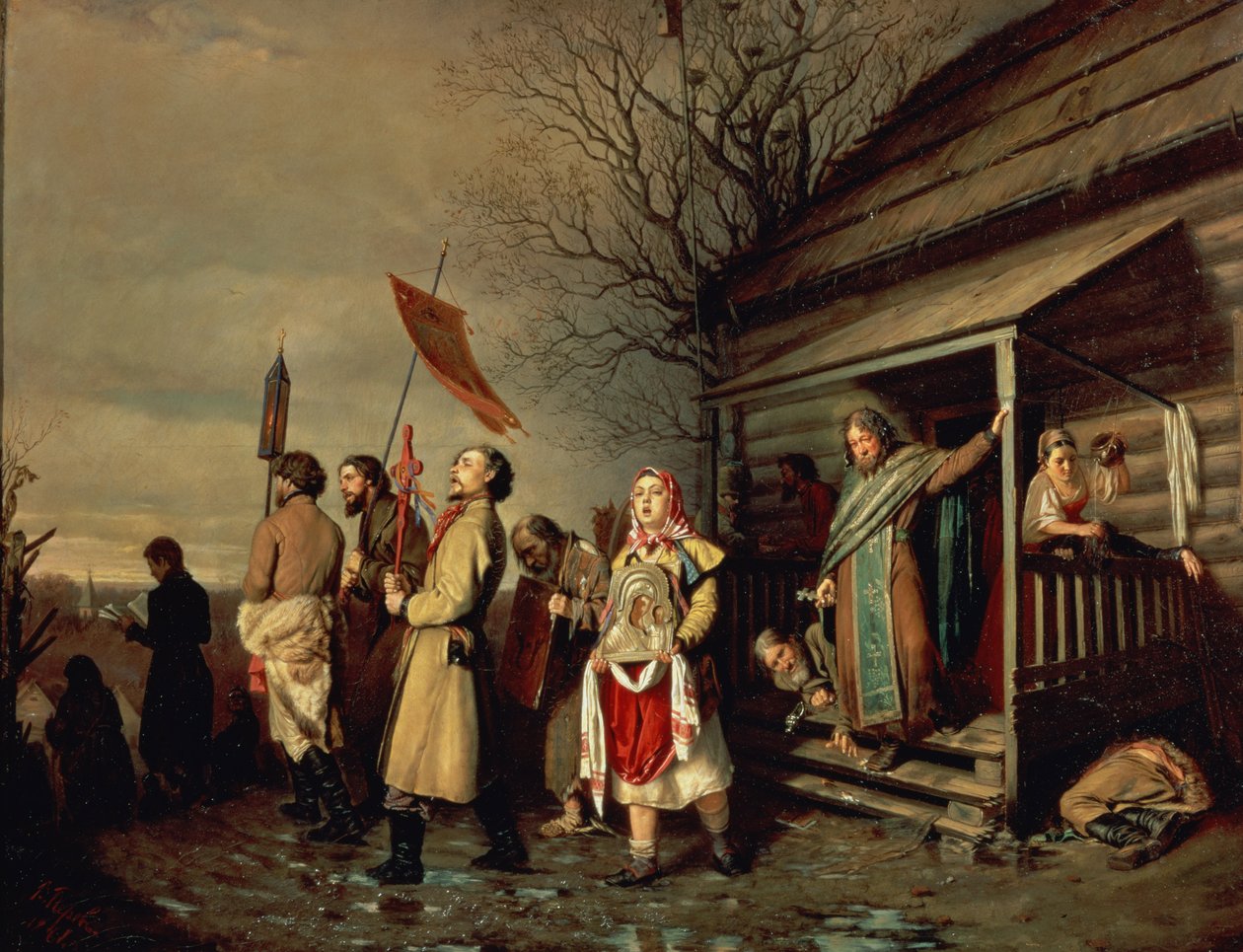 イースター行列、1861 作： Vasili Grigorevich Perov