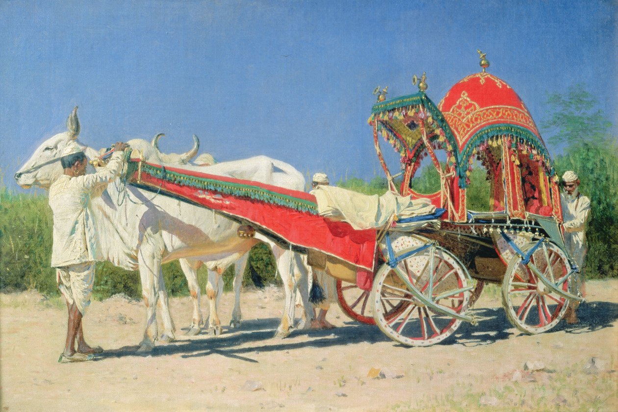 デリーの金持ちの車、1874-76 作： ヴァシリ・ヴァシリエヴィチ・ベレシチャギン