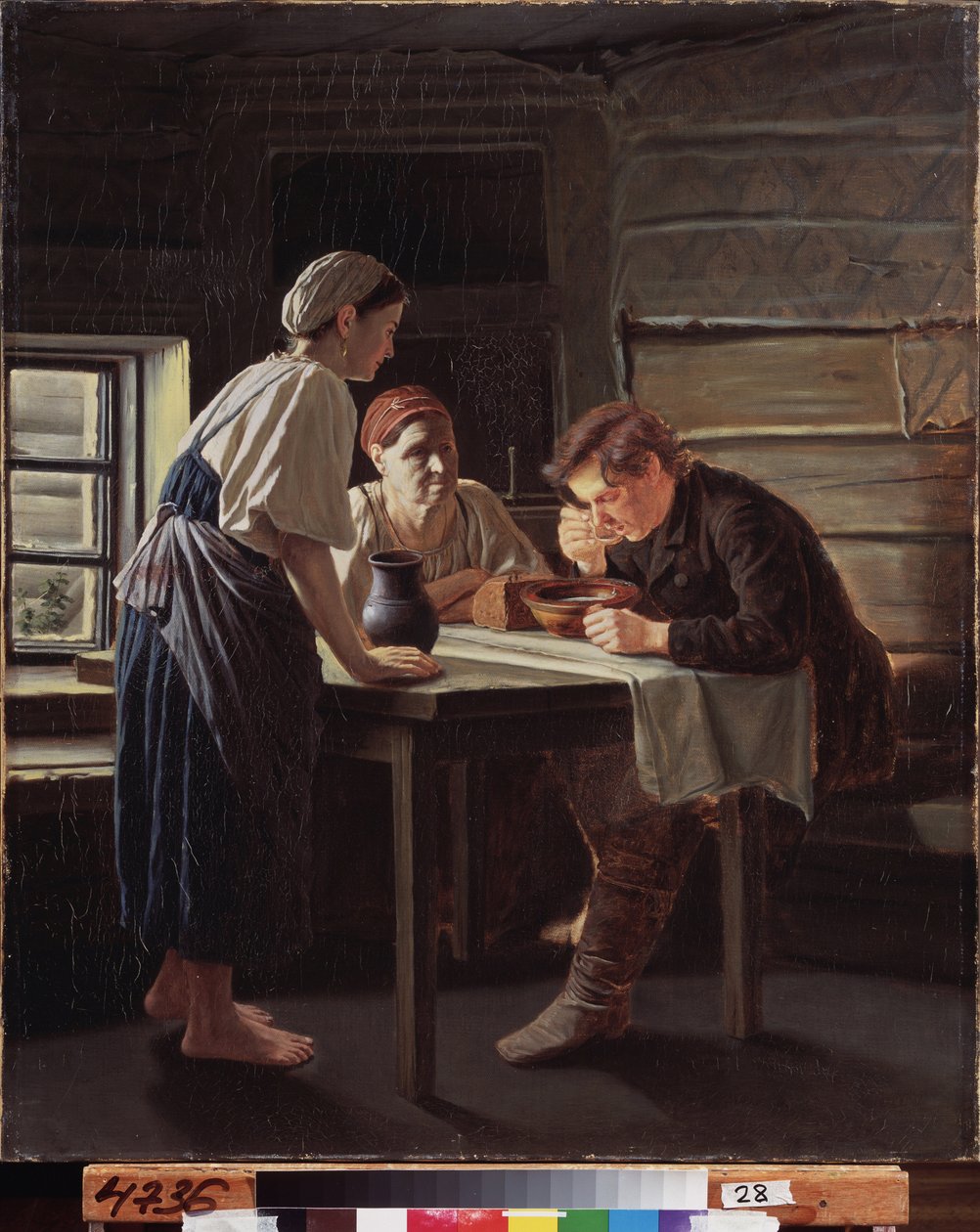 巡礼者のお迎え。 Vasili（Vasili）Grigorievich Perov（1834-1882）による絵画、キャンバスに油彩 作： Vasili Grigorevich Perov