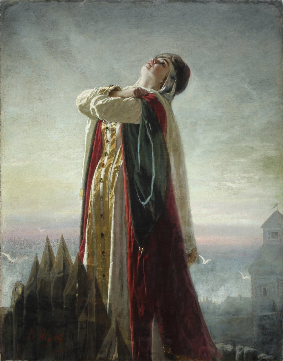 ヤロスラヴナスの嘆き、1880 作： Vasili Grigorevich Perov