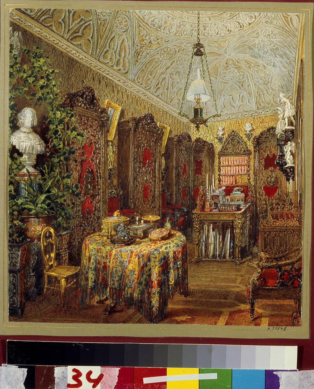 サンクトペテルブルクのユスポフ宮殿（モイカ宮殿）の書斎