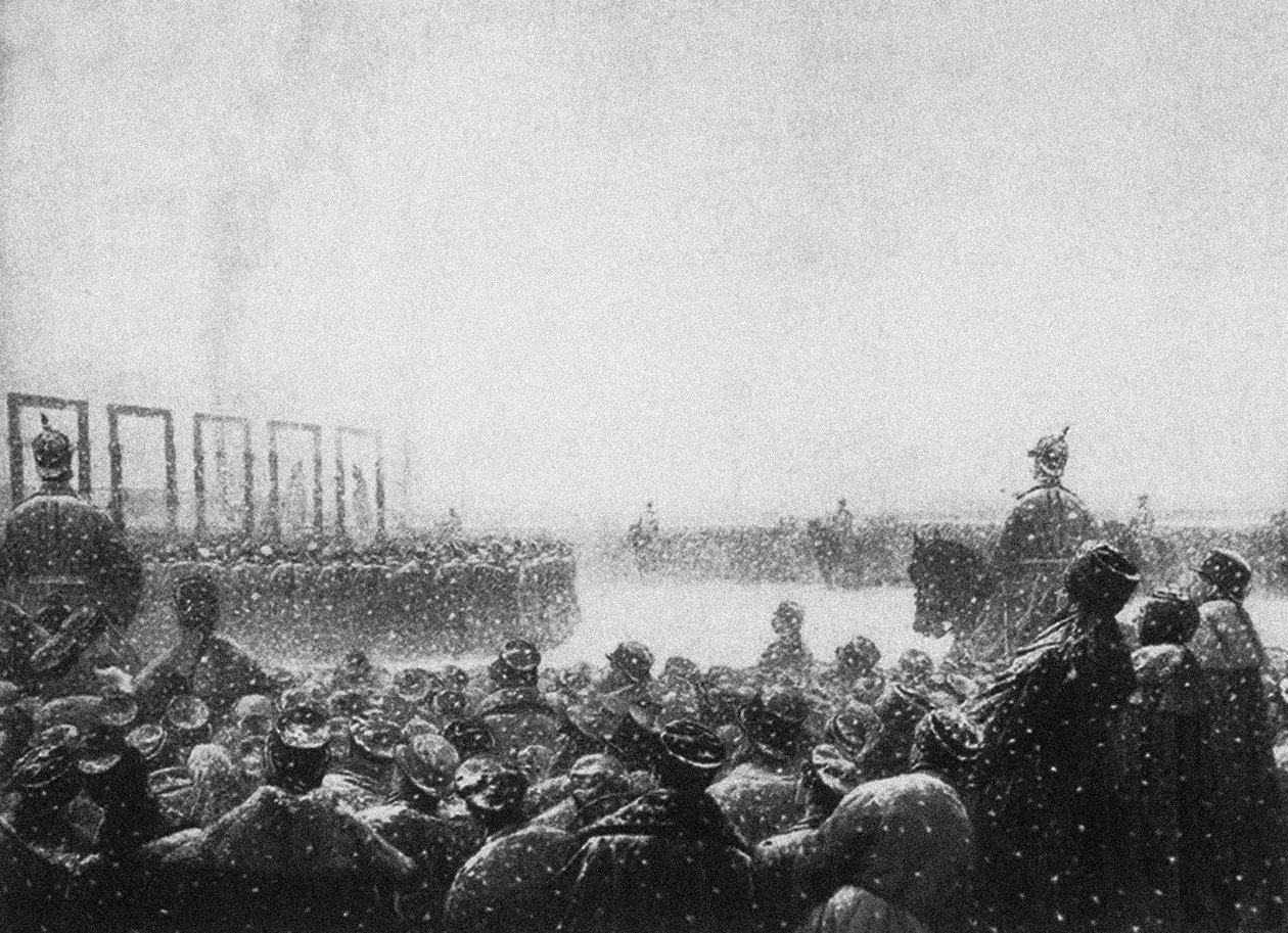 ロシアにおけるテロリストの処刑、1884年から1885年 作： ヴァシリ・ヴァシリエヴィチ・ベレシチャギン