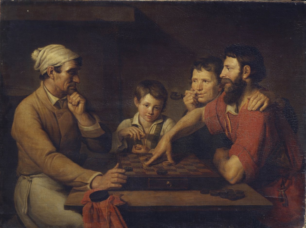 世話人とドラフトをする料理人、1824年 作： ヴァシリー・イワノビッチ・グリャズノフ