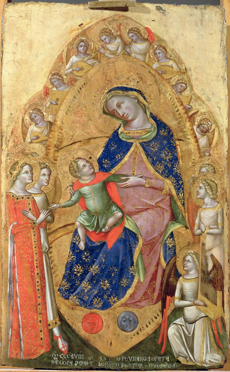 聖カタリナの結婚、1358 作： ロレンツォ・ヴェネツィアーノ