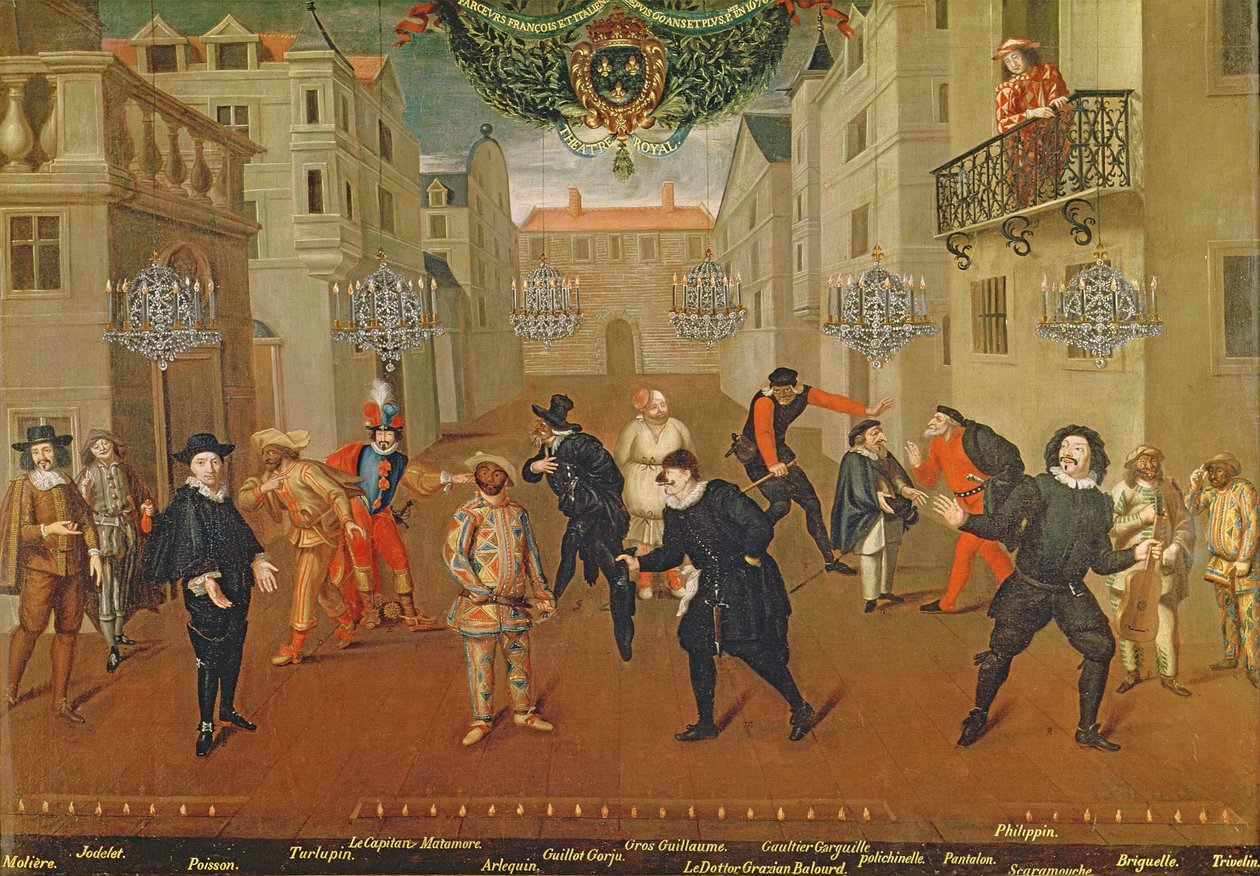 イタリアとフランスのコメディアン、ファースで演奏、1670 作： ヴェリオ