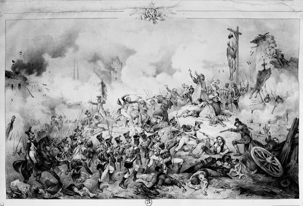 包囲とサラゴサの占領、1809 作： ビクター・アダム