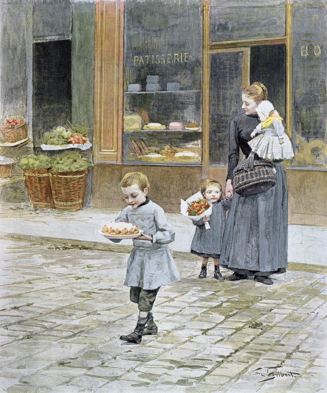 父の日、1891年 作： ヴィクトール・ガブリエル・ギルバート