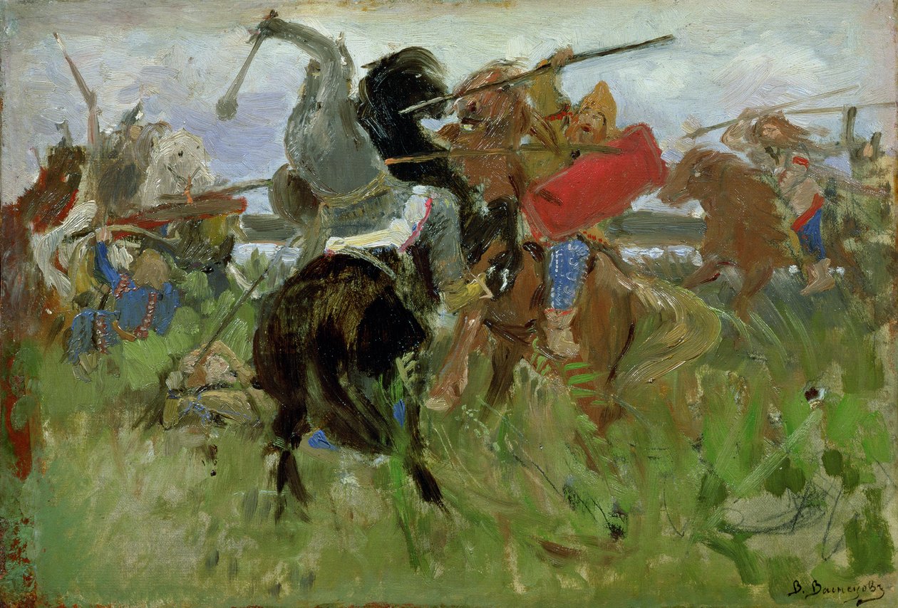 1879年のスキタイ人とスラヴォニア人の戦い 作： ビクター・ミハイロヴィチ・ヴァスネツォフ