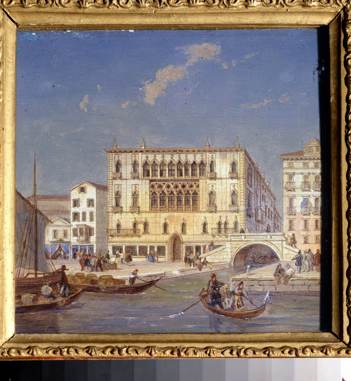 「Vue de Venise: le palais Bernardo」(ベニスの景色。ベルナルド宮) ジャン＝ヴィクトル (ジャン・ヴィクトル) ヴィンセント・アダム (1801-1867) による絵画 19 世紀の州立美術館、トゥーラ、ロシア 作： ビクター・アダム
