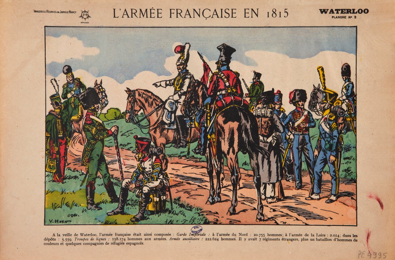 1815年のフランス軍、ウォータールー、1920年頃 作： ビクターフエン