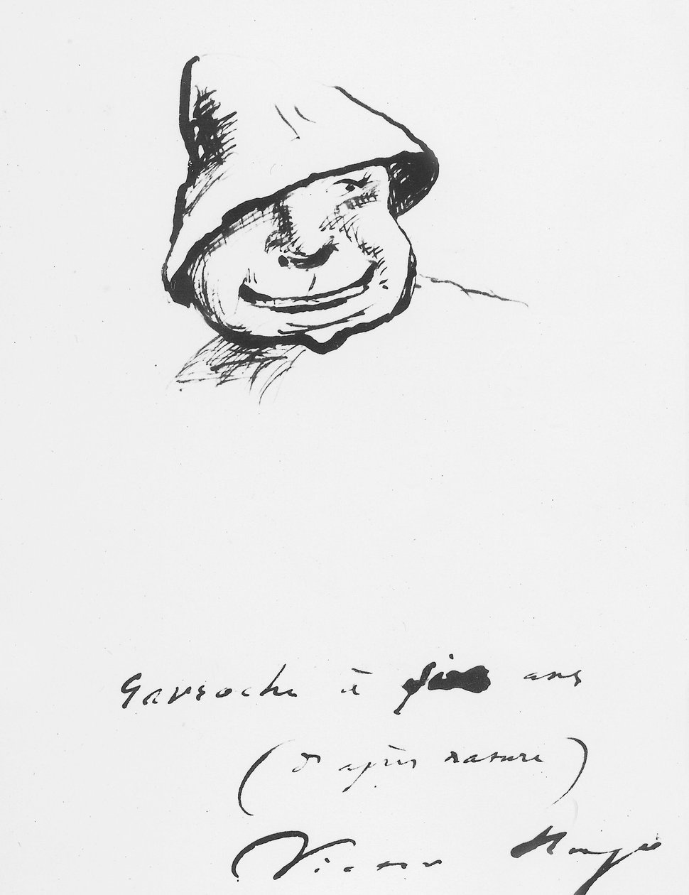 5歳のGavroche、Victor Hugoによる描画 作： ビクター・ユーゴー