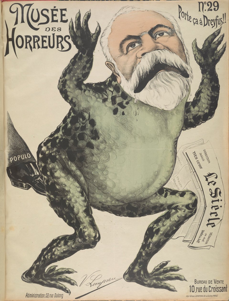 恐怖の博物館 恐怖のギャラリー: イヴ・ギヨ、1899年。 作： ビクター・ルヌヴヴェウ