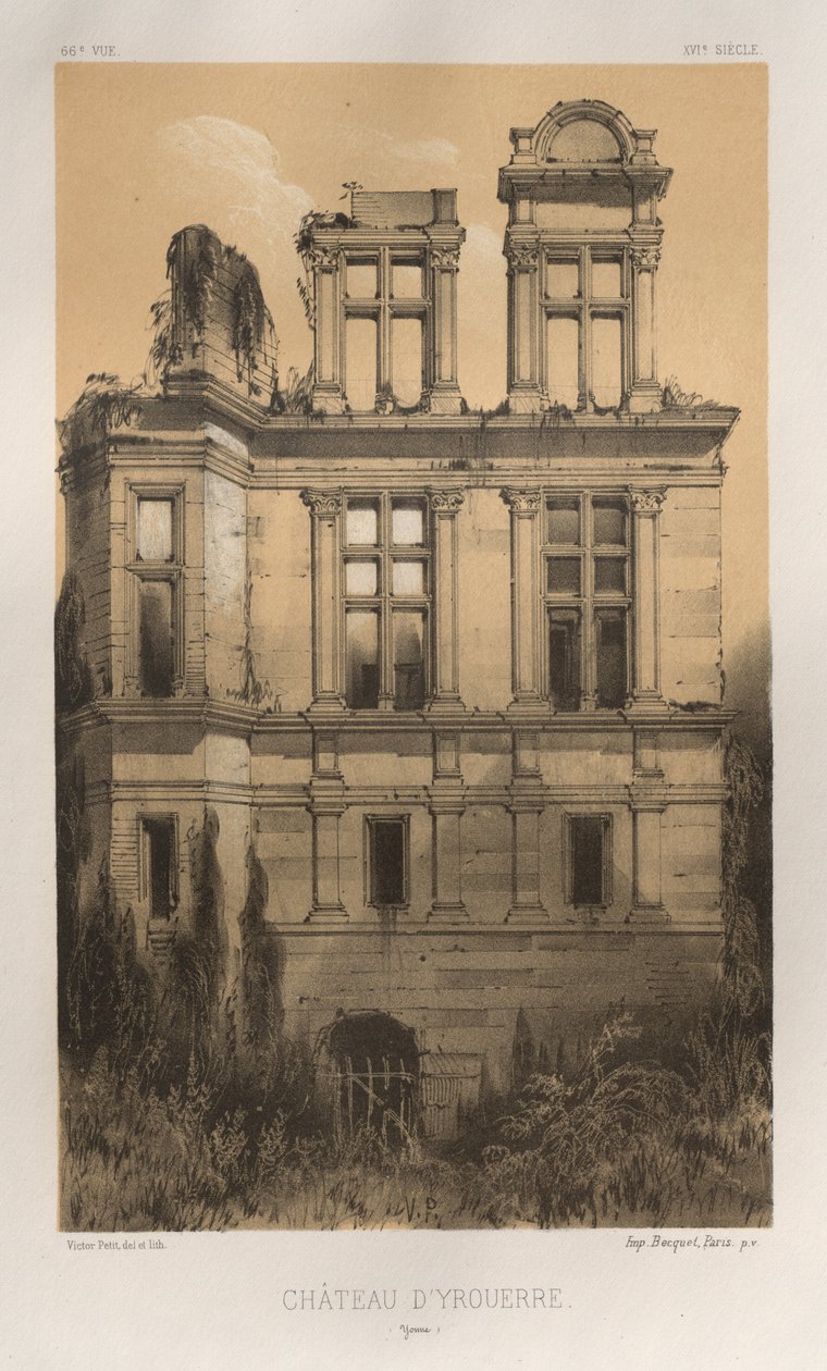 15 世紀の美しい建築物やモニュメント。 そしてXVI。 世紀: 15世紀と16世紀のフランスの城: Pl. 66, Château D