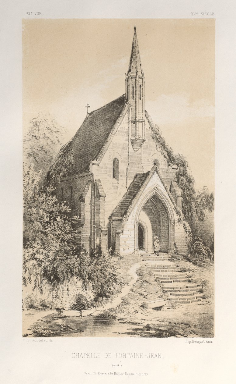 ... Pl。22、Chapelle de Fontaine-Jean Loiret、1860年発行。 作： ビクタープチ