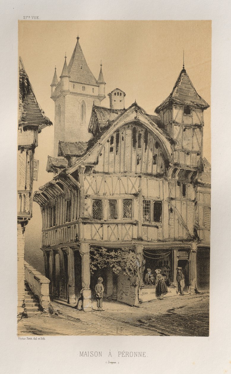 ...お願いします。 27、Maison A Peronne Somme、1860 年発行。 作： ビクタープチ