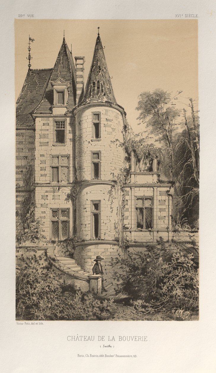 ..Pl。 29、Chateau De La Bouverie Sarthe、1860。 作： ビクタープチ