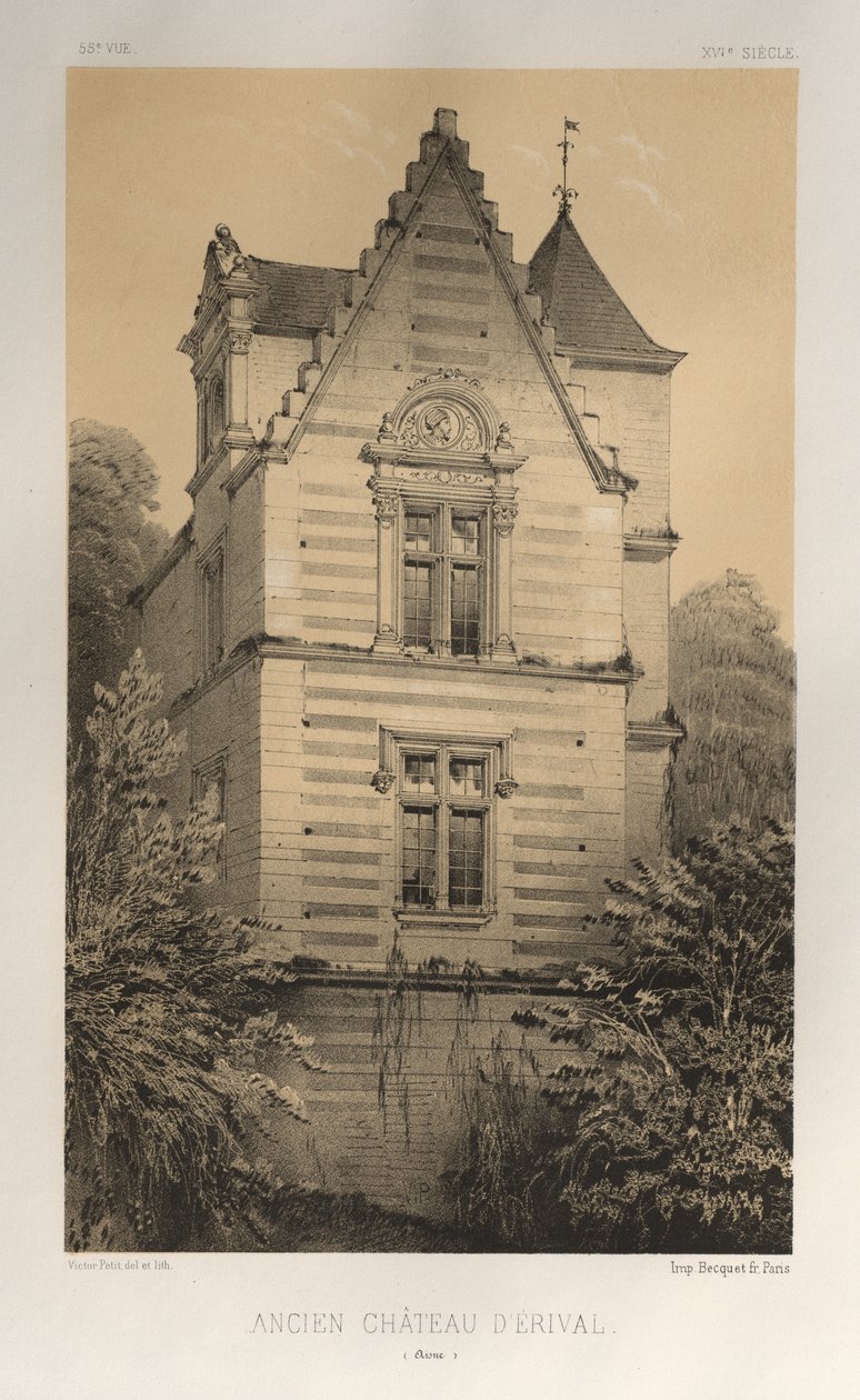 ... Pl 55、AncienChâteauDÉrivalAisne、1860。 作： ビクタープチ