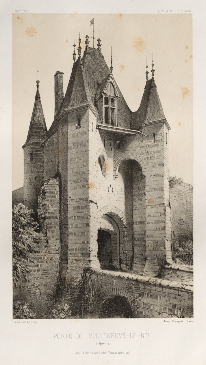 ... Pl 95、Porte de Villeneuve-Le-Roi Yonne、1860。 作： ビクタープチ