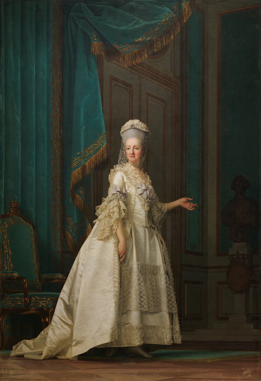 デンマークのDowager女王ジュリアーヌマリー、1776年 作： ヴィギリウス・エリクセン