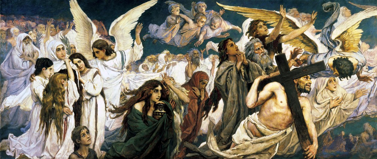 楽園の前、左の部分、1885-1896。 作： ヴィクトル・ミハイロヴィチ・ヴァスネツォフ