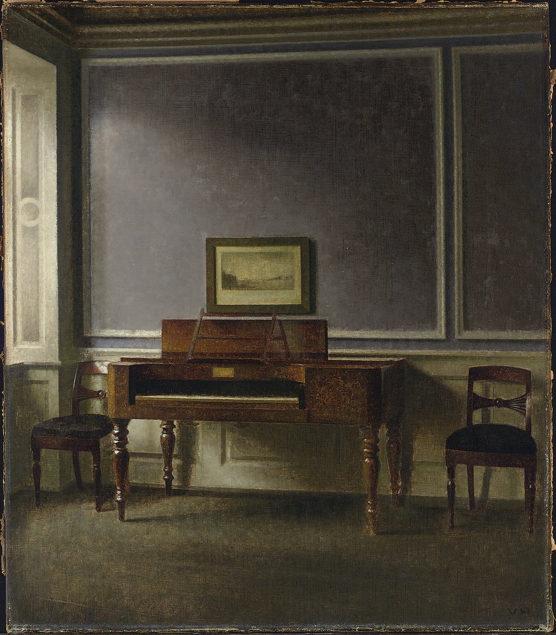 古いピアノ。 Strandgade 30（TheOldPiano。Strandgade30） 作： ヴィルヘルム・ハンマースホイ