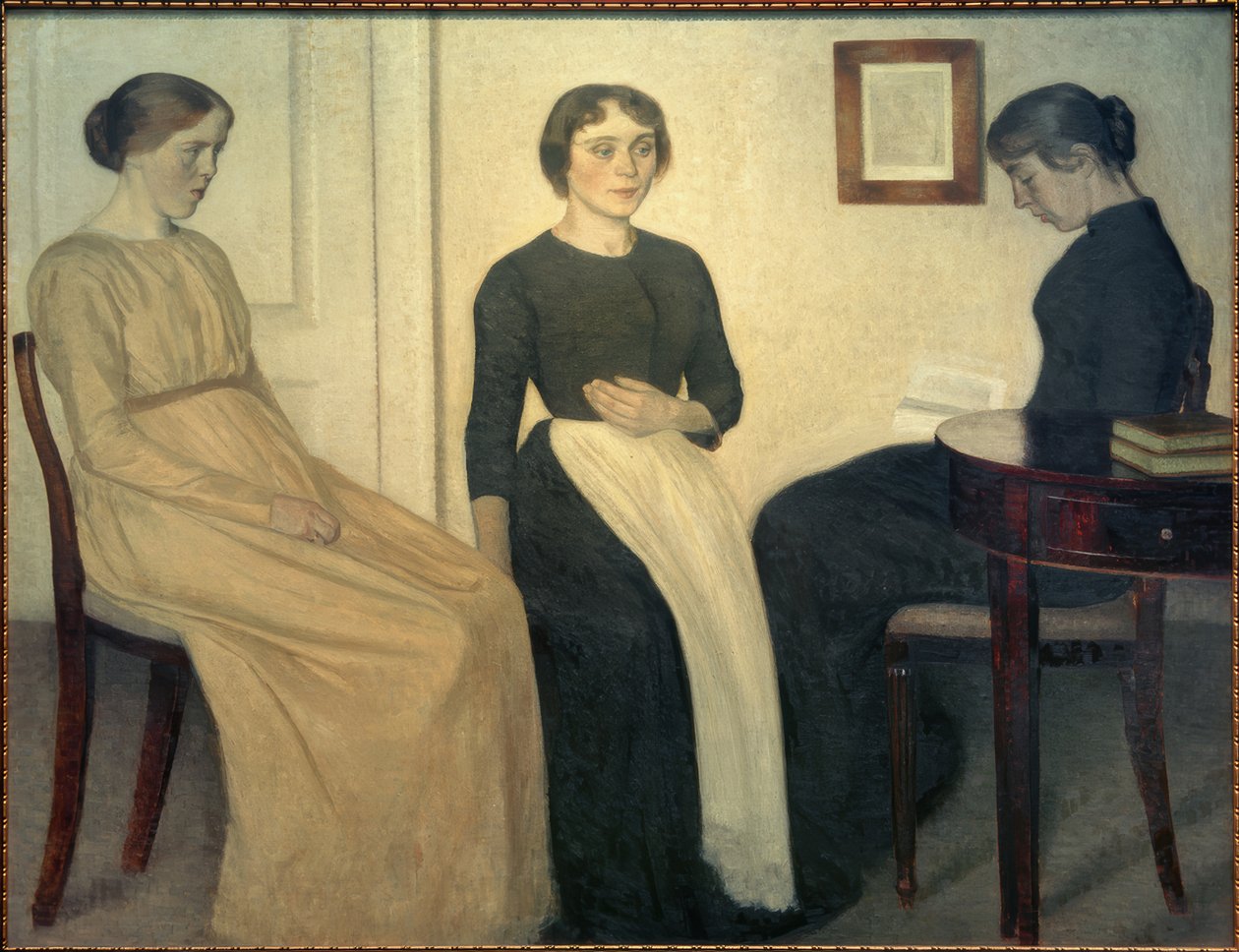 3人の若い女性 作： ヴィルヘルム・ハンマースホイ