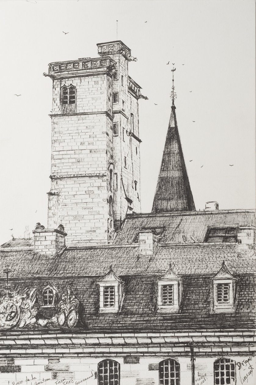 Dijon Rooftops、フランス、2008年（紙にインク） 作： ヴィンセントアレクサンダーブース