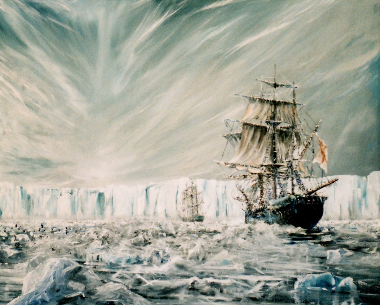 ジェームズクラークロスが1841年1月に南極の棚氷を発見、（1）2006年、 作： ヴィンセントアレクサンダーブース