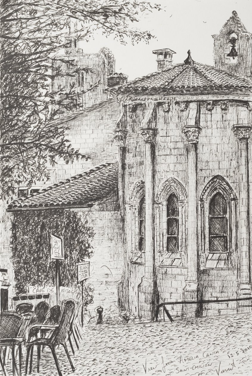 サンテミリオンフランス、2010年、（Ink on Paper） 作： ヴィンセントアレクサンダーブース