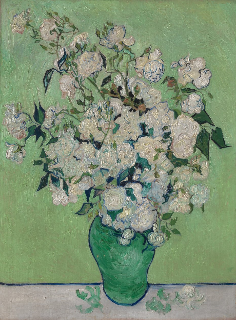バラの花瓶、1890 作： ヴィンセント・ヴァン・ゴッホ