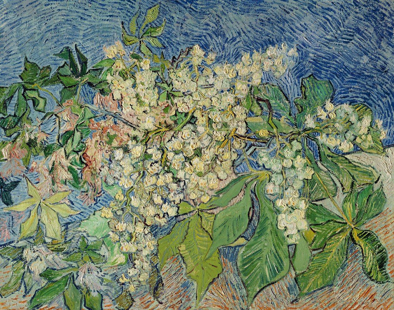 開花する栗の枝、1890 作： ヴィンセント・ヴァン・ゴッホ
