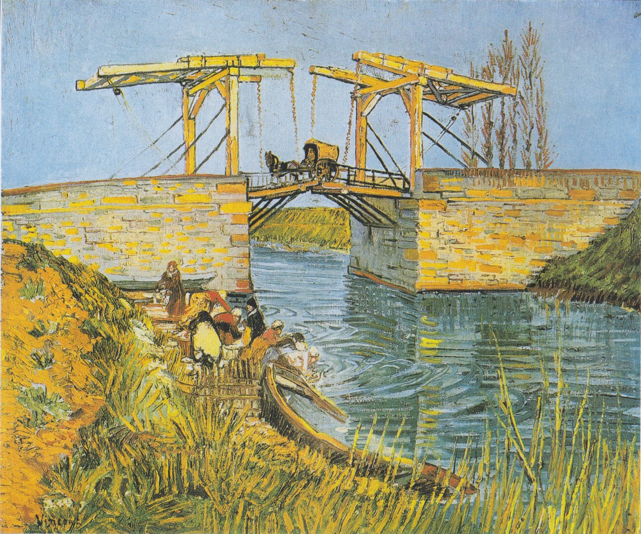 ランドレスとアルルのラングロワ橋 作： ヴィンセント・ヴァン・ゴッホ