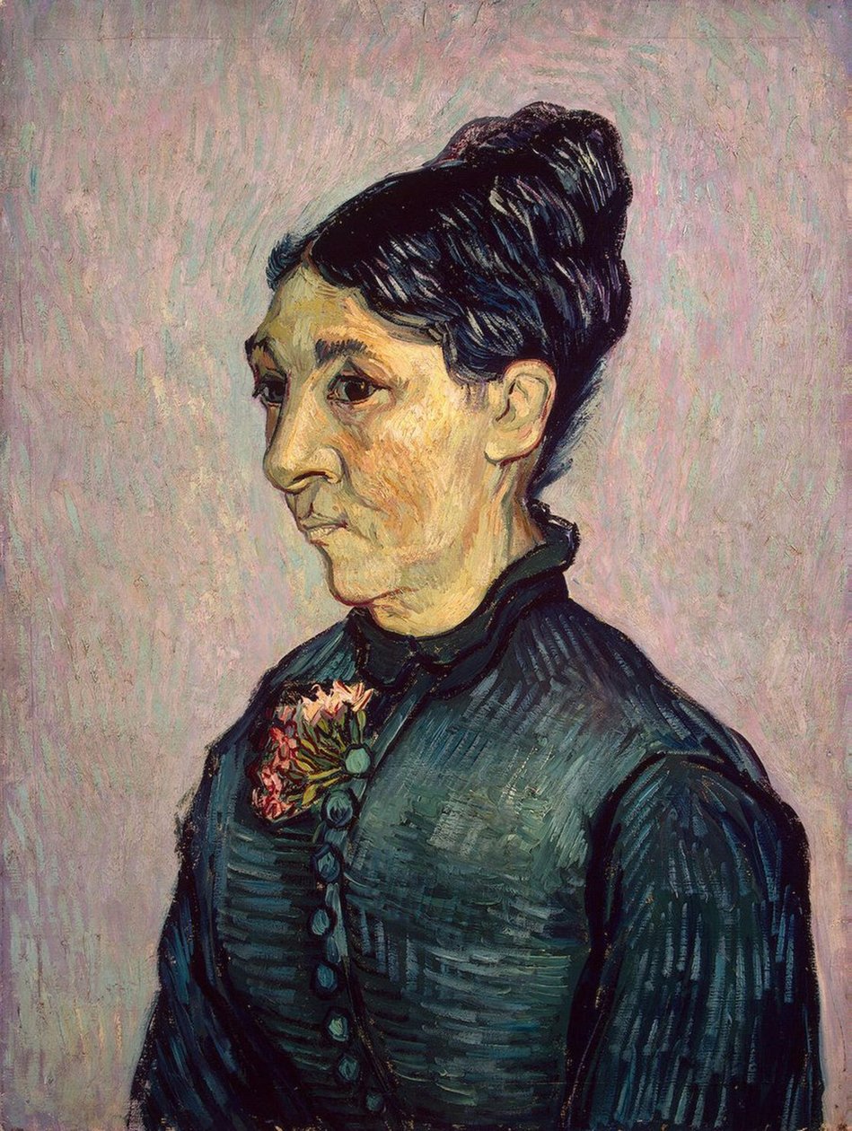 マダムジャンヌラフィーエトラバックの肖像、1889年 作： ヴィンセント・ヴァン・ゴッホ