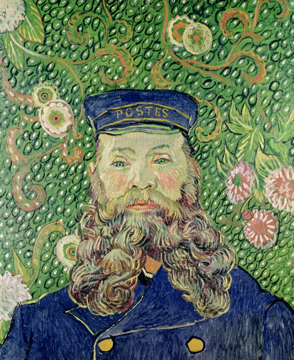 郵便配達員ジョセフ・ルーリンの肖像、1889 作： ヴィンセント・ヴァン・ゴッホ