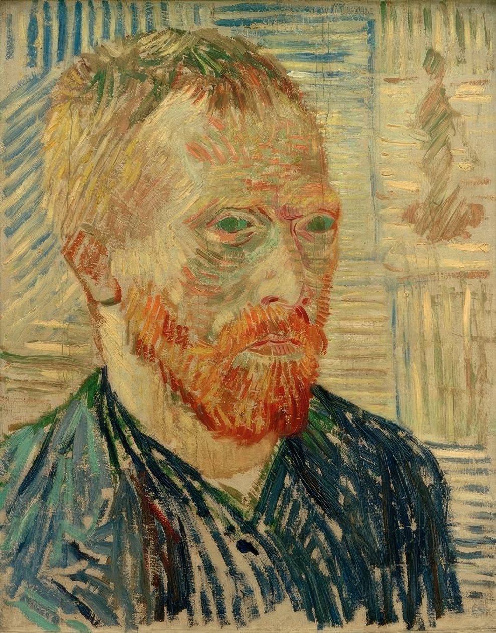 日本の木版画の自画像 作： ヴィンセント・ヴァン・ゴッホ