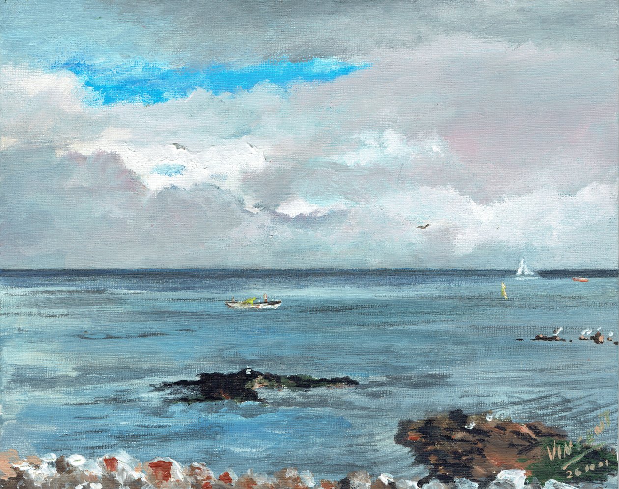 Howth Ireland、2001、（キャンバスボード上のアクリル） 作： ヴィンセントアレクサンダーブース