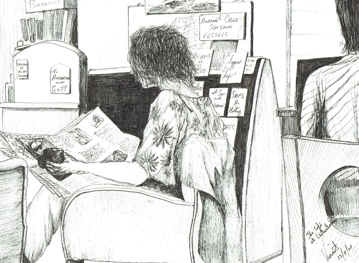 マンチェスターのWaterstonesブックショップでの朗読、2007年 作： ヴィンセントアレクサンダーブース